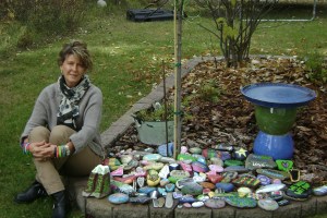 Painted Rocks under our WillBilly Tree