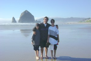 Will, Murray, and Ben at Cannon Beach, Oregon (July 2010)