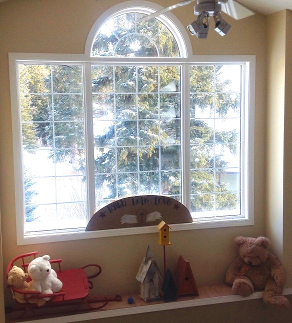 The little blue ball on the hard to reach ledge