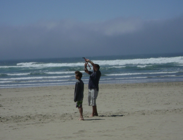 Will and Murray on Cannon Beach, Oregon.  Summer 2010