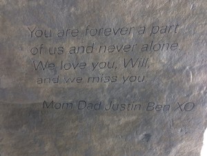 Our family message engraved on the back